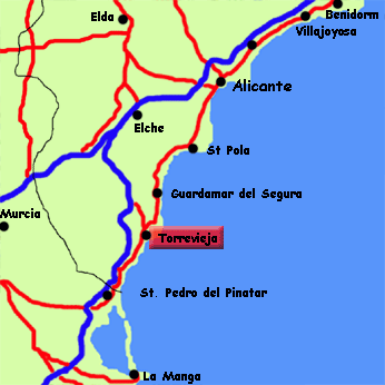   Map of Santa Pola, Costa Blanca, Spain